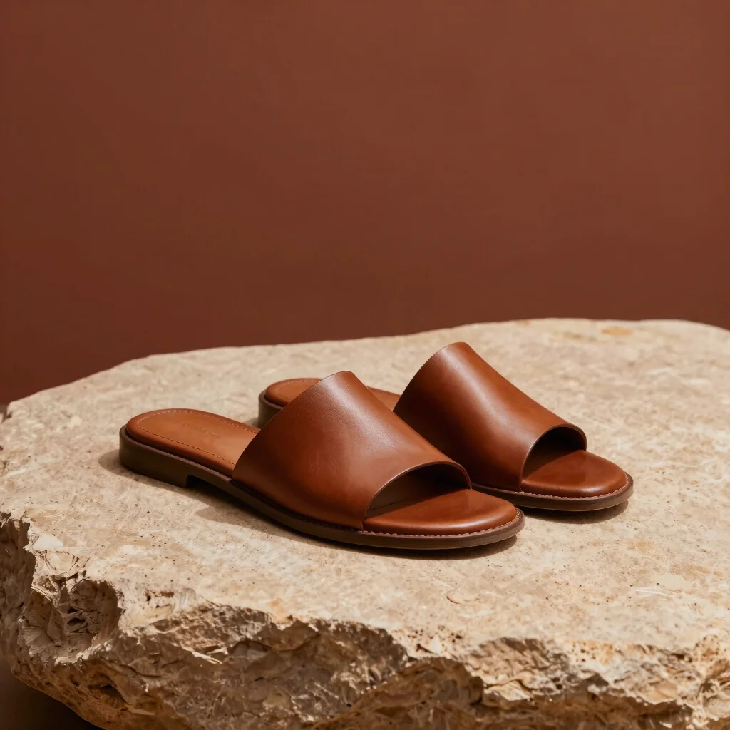 Ochre Artisanal Leather Slide