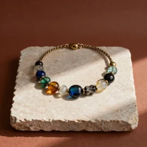 Recycled Glass & Bronze Collar